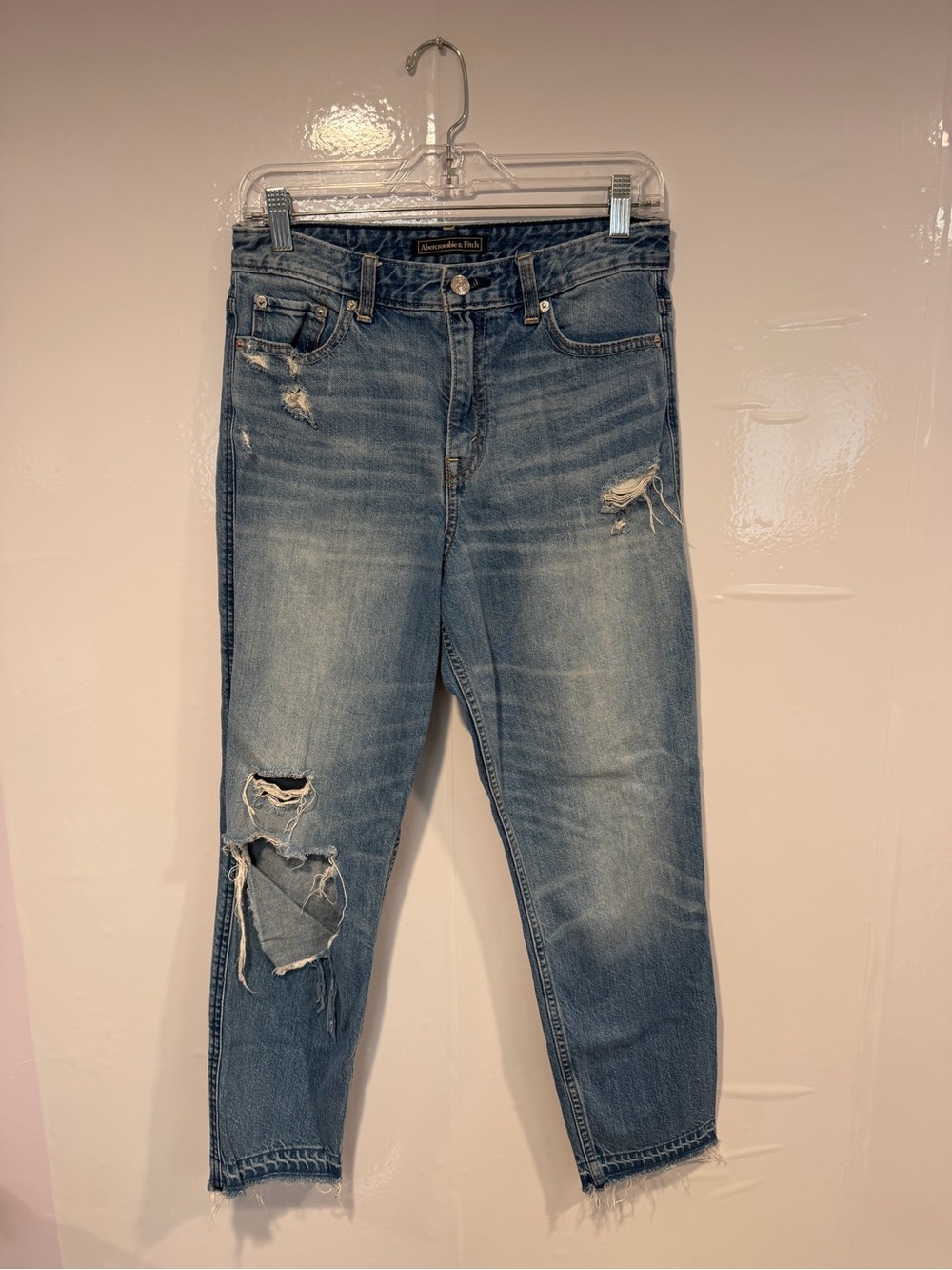 Distressed Blue Abercrombie and‎ Fitch vintage signature collection jeans